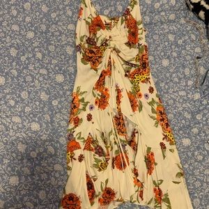 Free people floral mini dress size small